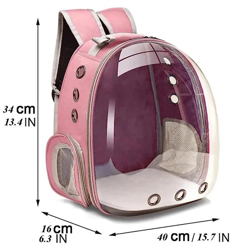 Cat Pet Carrier Backpack Transparent Capsule Bubble Pet Backpack Small Animal Puppy Kitty Bird Breathable Pet Carrier for Travel